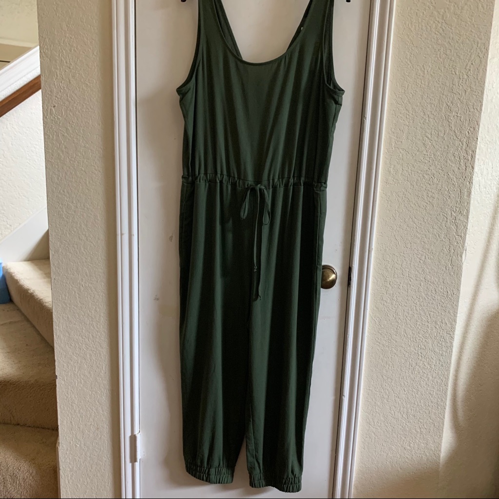 Nwt Drew Jumpsuit, Olive Green, Sleeveless Size L